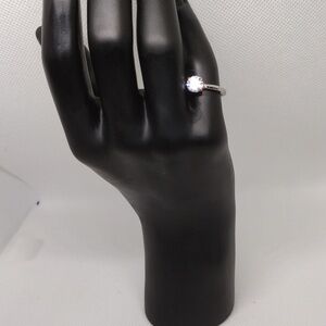 Elegant Silver color Solitaire Ring
